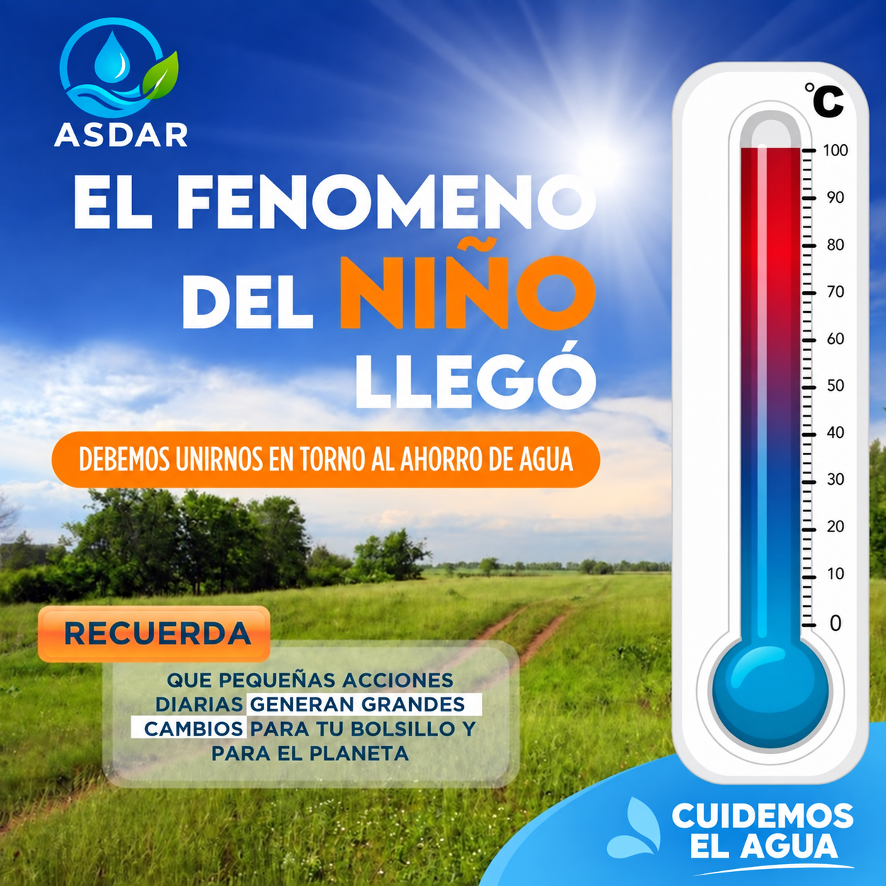 Aviso de ASDAR sobre el Fenómeno del Niño y el ahorro de agua